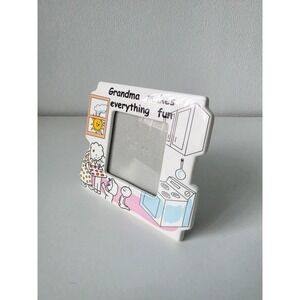 Russ Berrie Grandma Makes Everything Fun Ceramic Picture Frame White 3x3 Photo